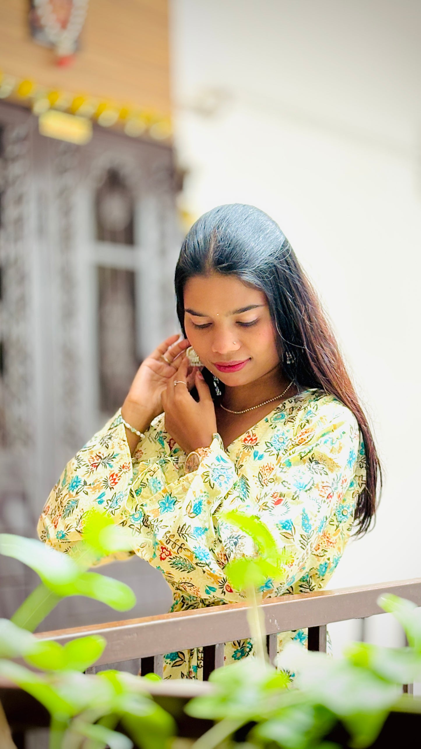 Noor Full Sleeves Cream Kurti