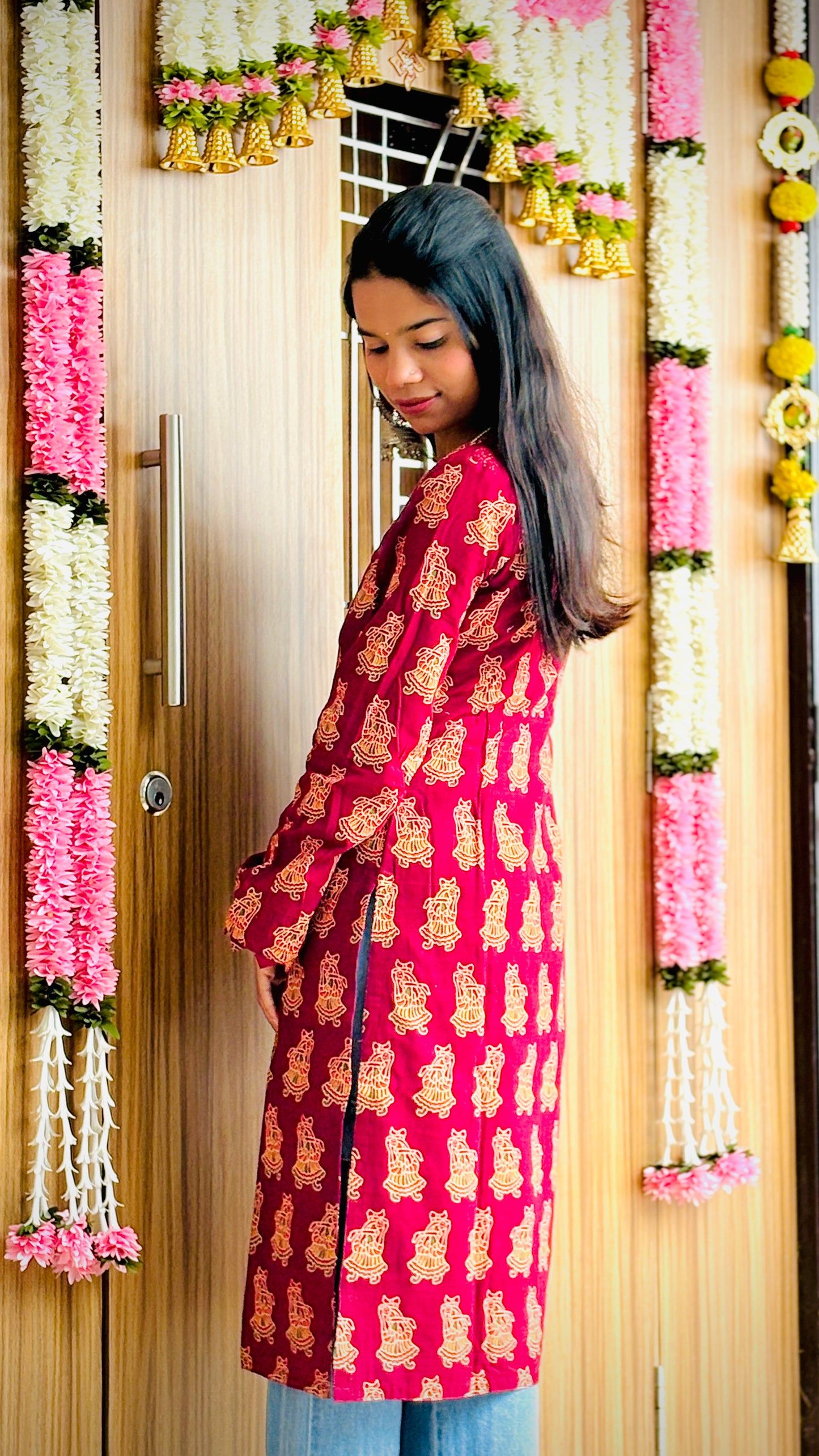 Kashayra Bell Sleeves Long Kurti